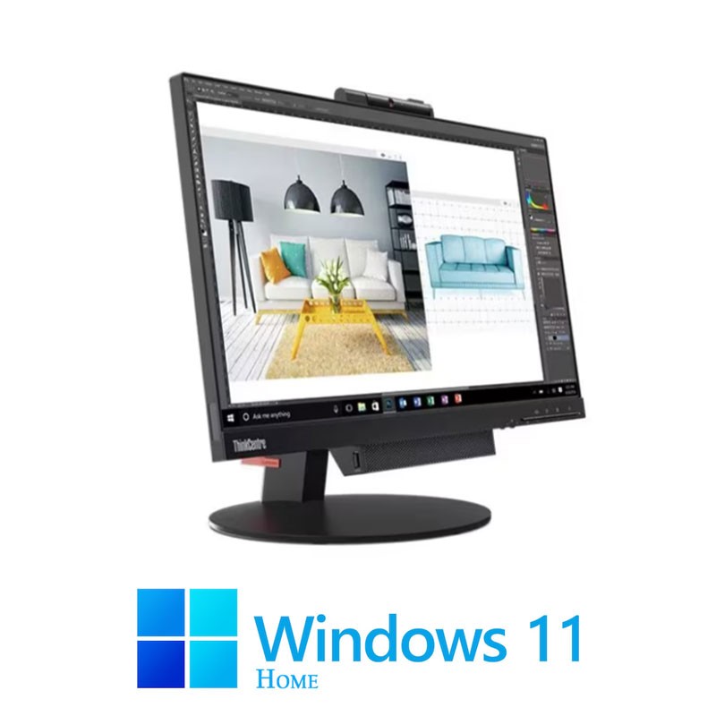 All-in-One Lenovo TIO22 Gen 3, Hexa Core i5-8400T, 16GB DDR4, FHD IPS, Win 11 Home
