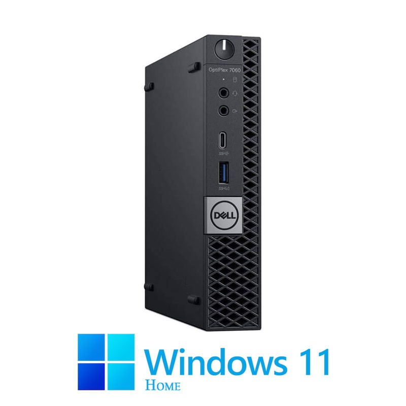 Mini Calculatoare Dell OptiPlex 7060, Hexa Core i5-8500T, 16GB DDR4, SSD, Win 11 Home