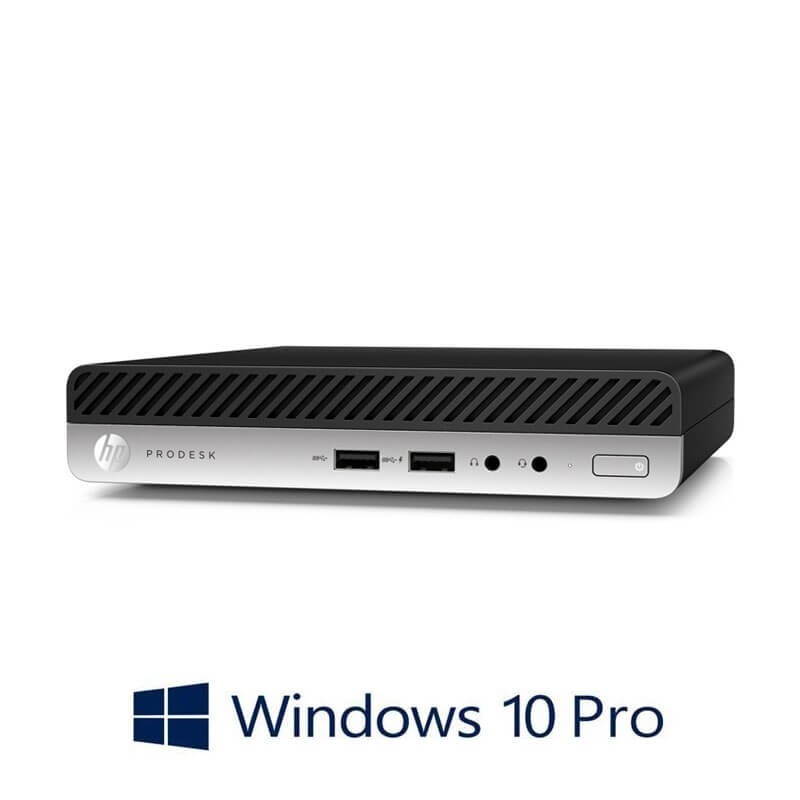 Mini Calculatoare HP ProDesk 400 G3, Quad Core i5-7500T, 8GB, 256GB SSD, Win 10 Pro