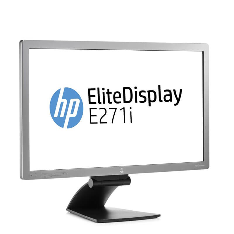 Monitor LED second hand HP EliteDisplay E271i, 27 inci Full HD, Grad A-, Panel IPS