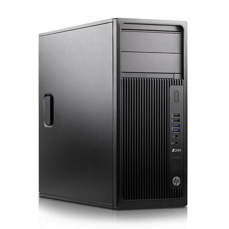 Statie grafica second hand HP Z240 Tower, E3-1270 v6, 16GB DDR4, SSD, Quadro P620 2GB